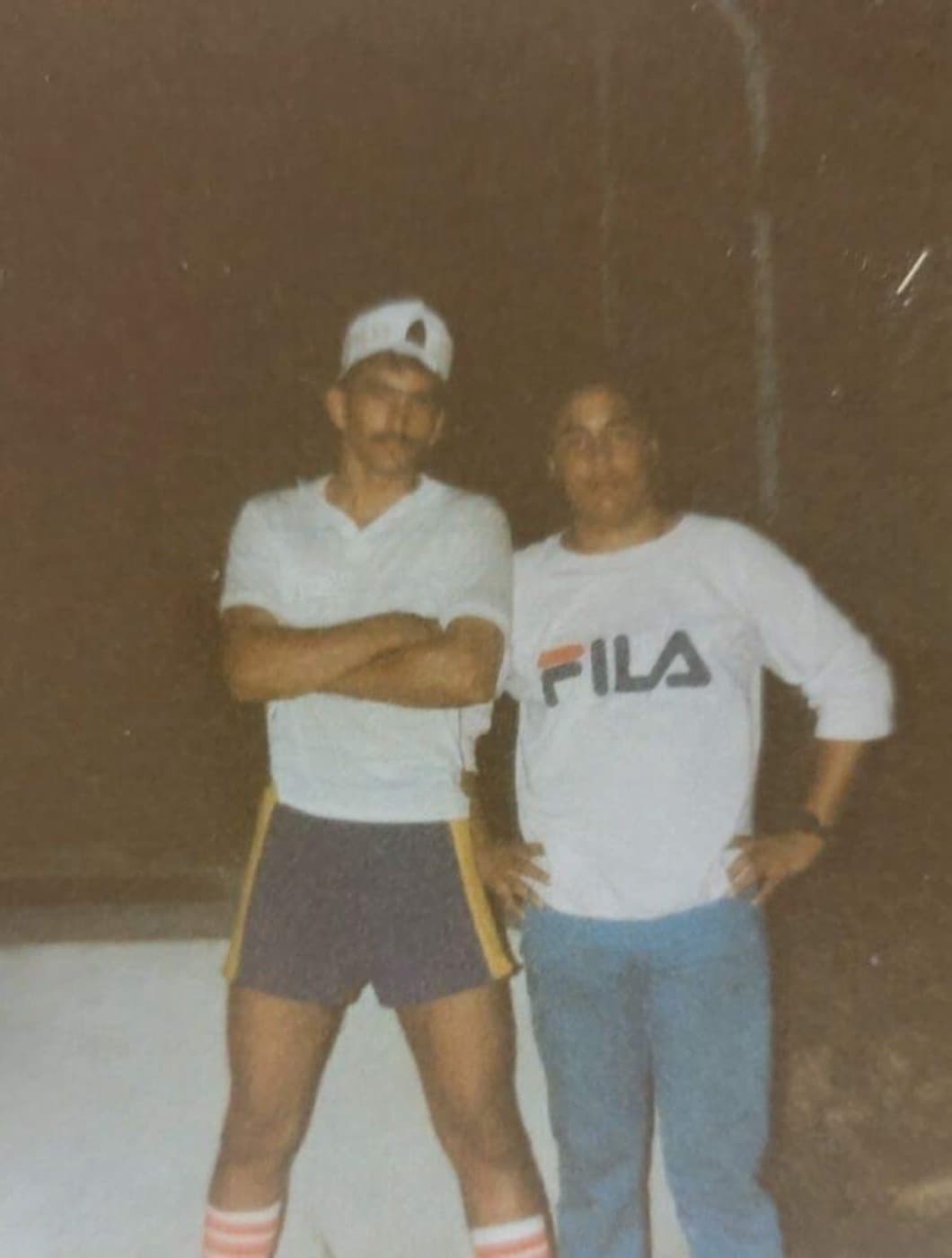 Ricardo y su primo Papote cuando eran jóvenes en Colinas de San Juan